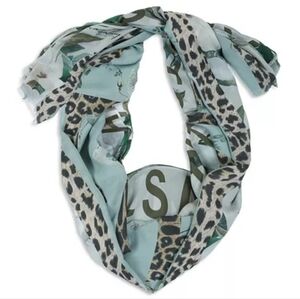 ALL SAINTS Alessandra Fabia Oblong Scarf, Ecru Jungle Print